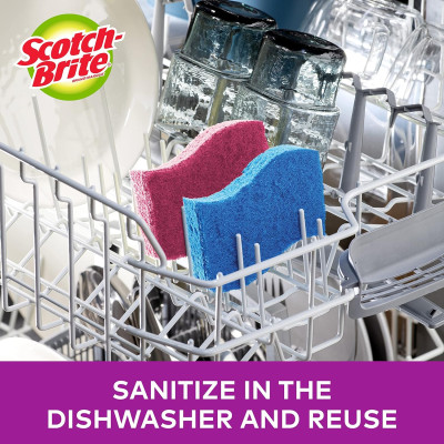 Miếng cước rửa chén có mút không trầy xước 115x70mm Scotch-Brite 3M SB-CRH-G1 - Lấy sạch vết bẩn, an toàn nồi chảo, rửa sạch nhanh chóng