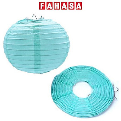 Lồng Đèn Giấy Trơn Tròn 30 Cm Vinacraft - Xanh Nhạt