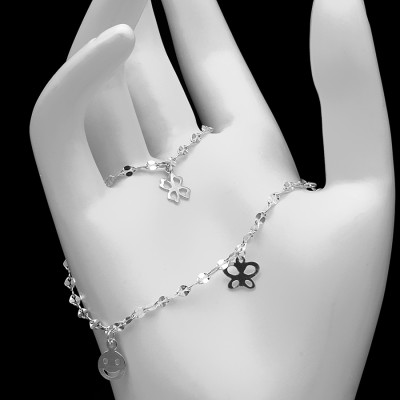 Lắc Chân Nữ Bạc Hiểu Minh LC043 bạc ta