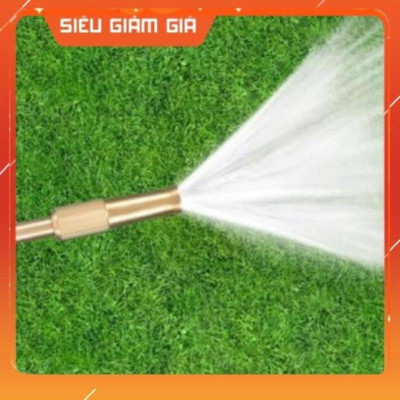 Đầu vòi xịt tăng áp mini bằng đồng phun nước rửa xe, tưới cây tăng áp đa năng có đai siết ống đi kèm 206587