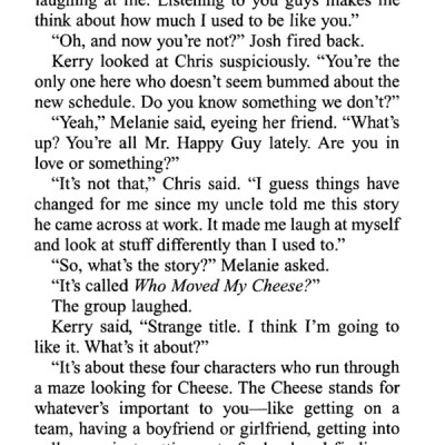 Who Moved My Cheese For Teens