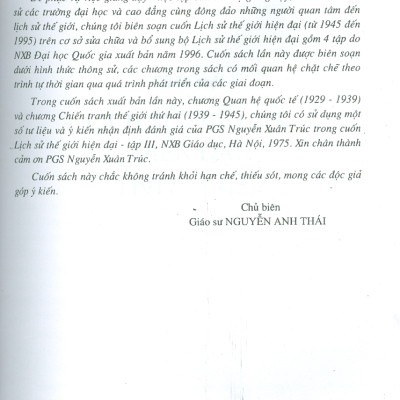 Lịch Sử Thế Giới Hiện Đại 