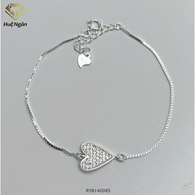 Lắc tay bạc 925 Huệ Ngân - Tim xinh đính đá RYB140085