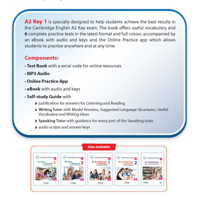 A2 Key 1 with 6 Complete Practice Tests - New Format 2020