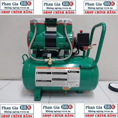 [chính hãƞg] Máy nén khí không dầu lên hơi  nhanh ROMANO 30L, Mô tơ 100% Dây đồng, Bảo hành 1 năm