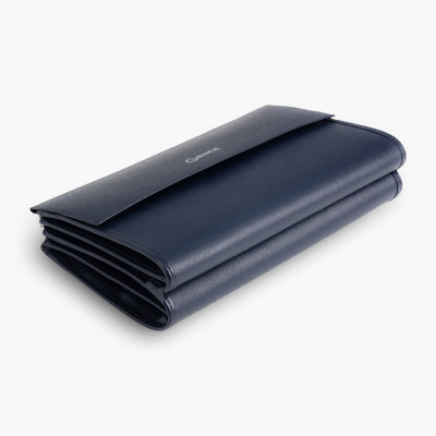 Ví Da Cầm Tay Clutch Nam Công Sở GENCE HT07 Da Bò Cao Cấp Màu Xanh Navy