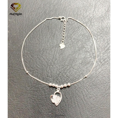 Lắc chân bạc Ý 925 Huệ Ngân -Cỏ bốn lá và tim RYBJ50060