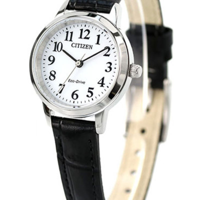 Đồng Hồ Nữ Citizen Dây Da Máy Eco-Drive EM0930-15A - Mặt Trắng