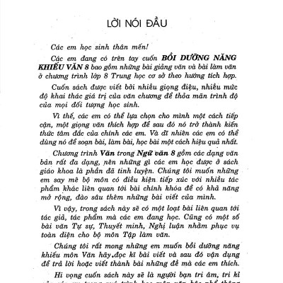 Bồi Dưỡng Văn Năng Khiếu Lớp 8