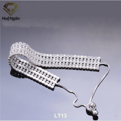 Lắc tay bạc Ý 925 Huệ Ngân - 3 tầng cá tính LT13
