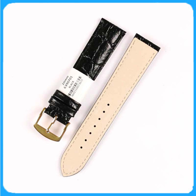 Dây Da Đồng Hồ ZRC Pháp Dòng CHELSEA Da Bò Dập Vân Cá Sấu Đen