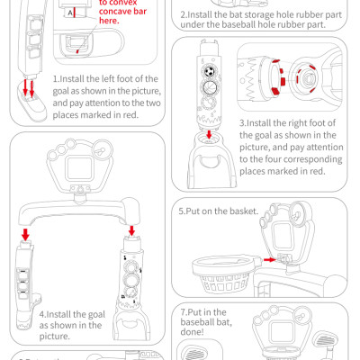 BAOLI - 1908C- Bộ Đồ Chơi Vận Động 3 trong 1