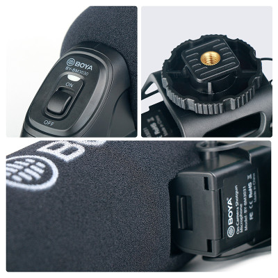 Micro shotgun cho máy ảnh, máy quay Boya BY-BM3030 - Hàng chính hãng