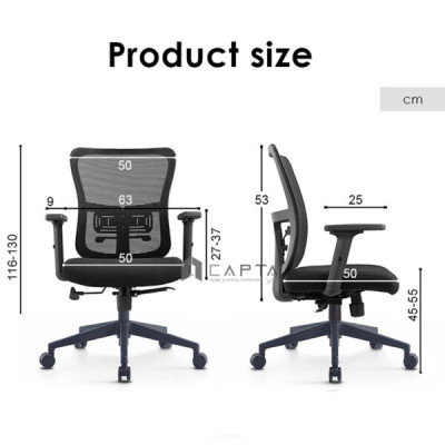 Ghế nhân viên lưng trung tay nâng hạ CE4512-M Nội thất Capta