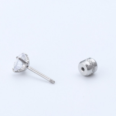 Bông Tai Nam Nữ Đeo 2 Kiểu Chất Liệu Thép Titan Ko Đen Cao Cấp