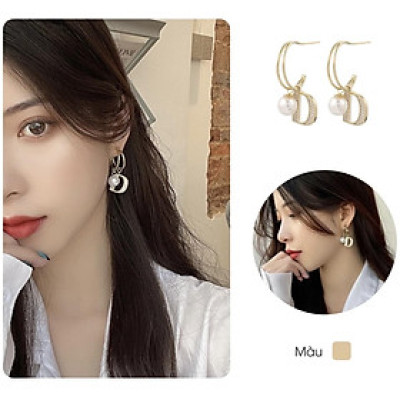 Earring, Bông tai nữ nhiều lớp hình chữ D 