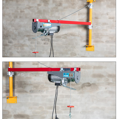 Khung treo tời điện gia đình 200kg – 600kg chịu tải lớn dùng để bắt tời lên tường bê tông, nhà xưởng, công trình thi công 