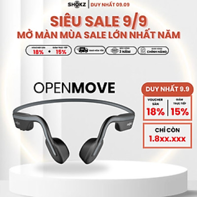 Tai Nghe Bluetooth Thể Thao Truyền Âm Thanh Qua Xương SHOKZ OPEN MOVE S661  - Hàng chính hãng - Pin sử dụng trong 6 tiếng - Kháng nước IP55