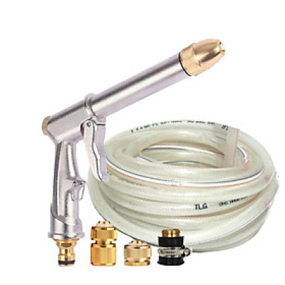 Vòi nước vòi phun nước tưới cây tăng áp thông minh + bộ dây bơm nước cao cấp TLG 206810 đầu đồng,cút đồng