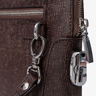 Clutch, Ví Cầm Tay Thời Trang Nam Da Bò Saffiano Cao Cấp CK11 Nâu 