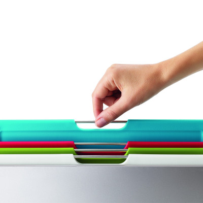 Bộ thớt 4 cái Folio Joseph Joseph  Tặng 1 con dao cao cấp( màu bạc,kèm dao) - 003406