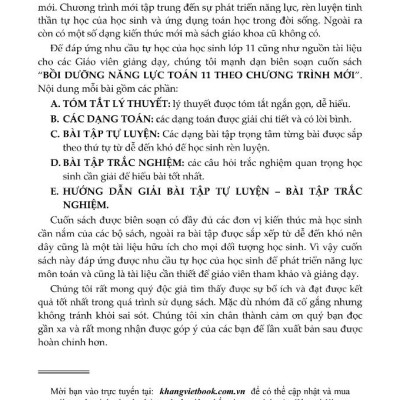 Bồi Dưỡng Năng Lực Toán 11 Theo Chương Trình Mới (Dùng Chung Cho Các Bộ Sách) (KV)