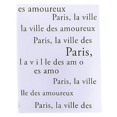 Bìa 20 Lá Double A Kiểu Paris CH17512-EN - Chữ Đen