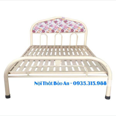 Giường sắt nhiều kích thước (0,8cm x 2m , 1mx2m , 1m2x2m ) Bảo An mẫu 10