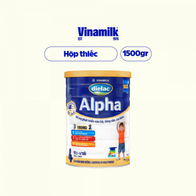 Sữa bột Vinamilk Dielac Alpha 4 - Hộp thiếc 1500g (dành cho trẻ 2-6 tuổi)