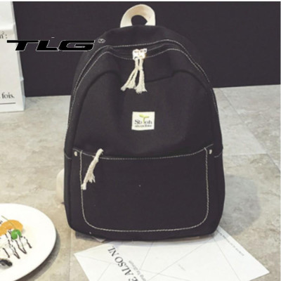 ️️ Ba Lô Canvas Sinh Viên Phong Cách Hàn Quốc 208069-1 (đen)