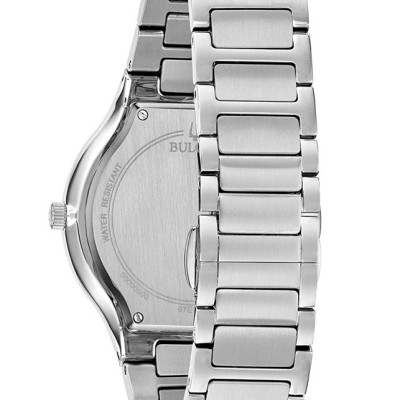 Đồng Hồ Nam Bulova Đính Kim Cương Dây Thép Không Gỉ 96E117 - Mặt Đen