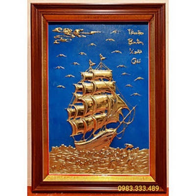 TRANH ĐỒNG VÀNG NGUYÊN CHẤT- THUẬN BUỒM XUÔI GIÓ