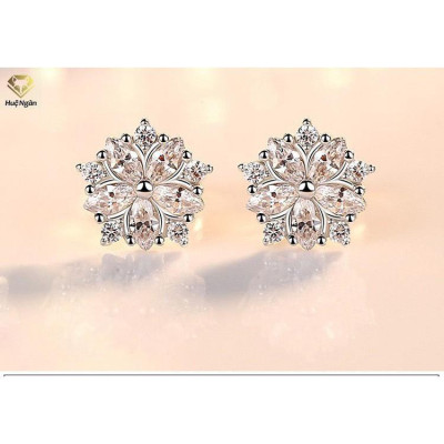 Bông tai bạc Ý 925 Huệ Ngân - Hoa Đẹp RYE141090