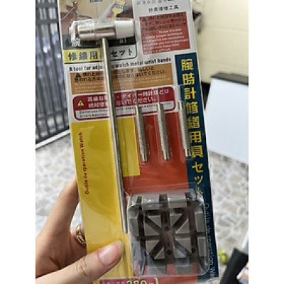 Bộ dụng cụ Tháo mắt dây đồng hồ Inox tại nhà loại 1 cực tiện lợi 12 món kèm ảnh - clip thật 100%