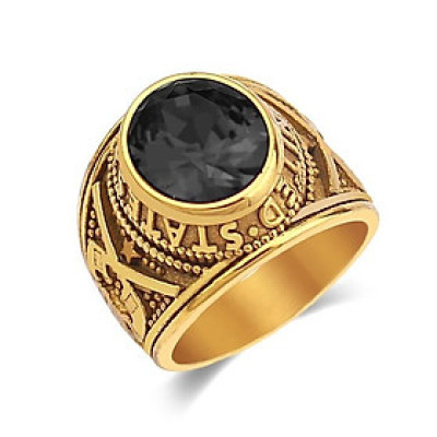 Nhẫn nam titan cao cấp thời trang đẹp inox thép không gỉ nhẫn mỹ mạ vàng trangsucpt đá đen PTNNA220