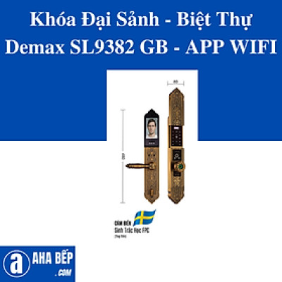 Khóa Đại Sảnh Biệt Thự Demax SL9382 GB - APP WIFI. Hàng Chính Hãng