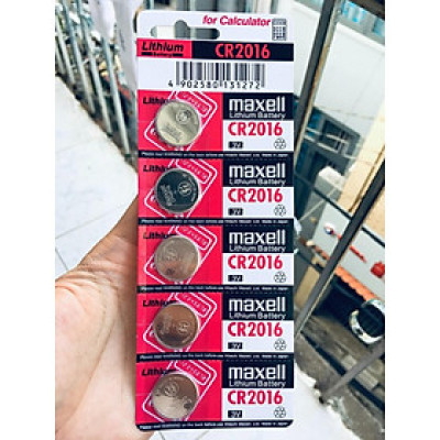 5 Viên Pin CMOS CR2016 Maxell Nhật Bản Lithium 3V