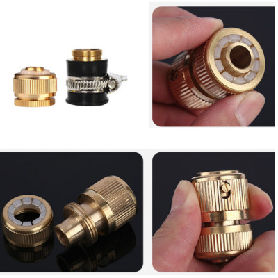 Bộ dây và vòi xịt rửa xe tưới cây tăng áp thông minh 810-2498-1 (dây trắng-cút nối đồng)