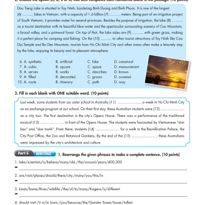 Practice Test Grade 9