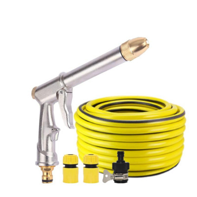Vòi nước vòi phun nước rửa xe tưới cây tăng áp + bộ dây bơm nước cao cấp TLG 206810 đầu đồng,nối đen