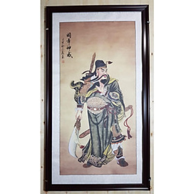 Tranh thủy mặc ,Quan Công cầm đao