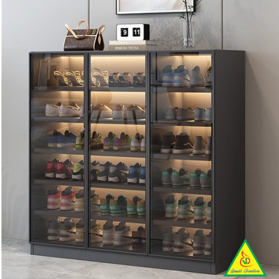 Tủ đựng giày cánh kính 3TGK02 (Tủ không đèn)- NỘI THẤT LẮP RÁP VIENDONGADV