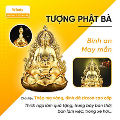 Tượng Phật Bà trang trí trong xe ô tô 