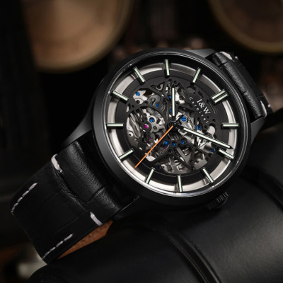 Đồng Hồ Nam I&W Carnival 588G1 Chính Hãng Full Box Chống Nước Kính Chống Xước Dây Da Cao Cấp BH 60T (Máy Cơ Tự Động)