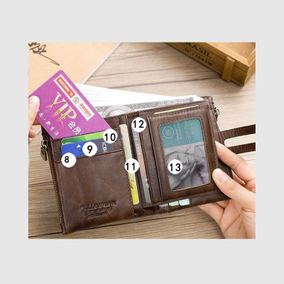 Ví Đứng Nam Da Bò Thật – VNA1003