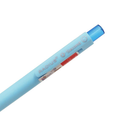 Vỉ 4 Bút Bi Bấm O-Second 0.5 mm - Radius - Mực Xanh