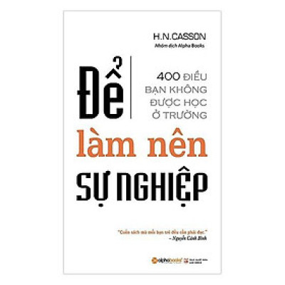 Sách - Để làm nên sự nghiệp