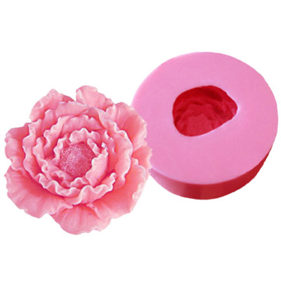 Khuôn silicon làm rau câu hoa mẫu đơn loại 8 cm - Mã số 1018