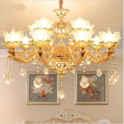 Đèn chùm ALISTAR phong cách Châu Âu hiện đại cao cấp loại 15 tay đẹp long lanh - Tặng kèm bóng Led cao cấp