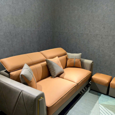 Sofa phòng khách Juno sofa icon3 NK2025 KT 1m8 tựa đầu bật kèm 2 đôn